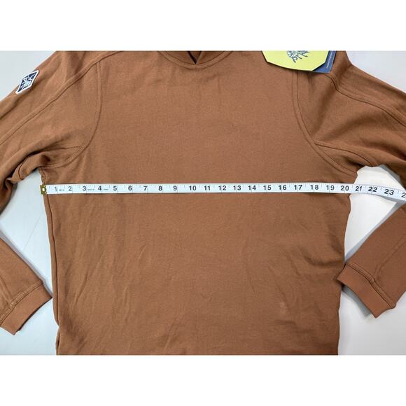 prAna Snakebite Sweatshirt XS Gender Neutral Sepia Brown Organic Cotton NWT - Picture 10 of 15